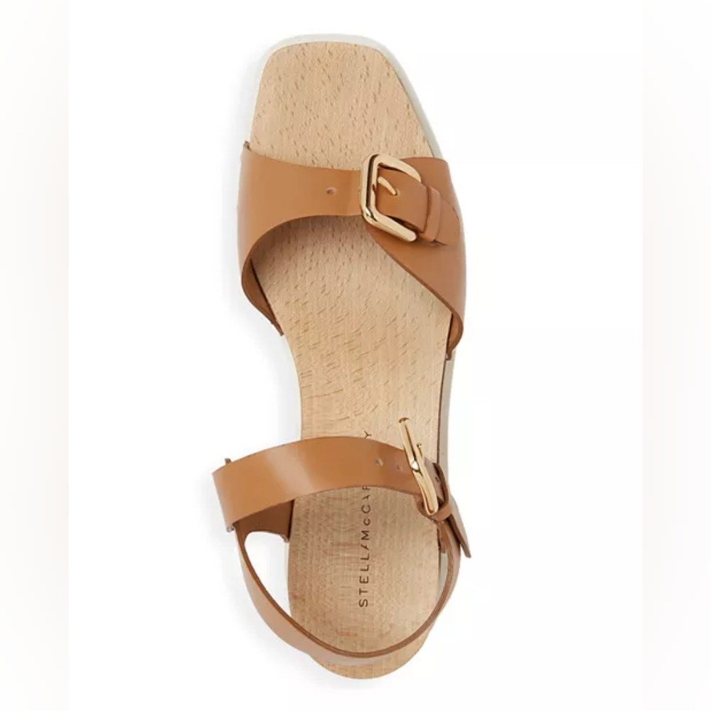 Stella McCartney Women's Elyse Wedge Platform Sandals. - Picture 6 of 9